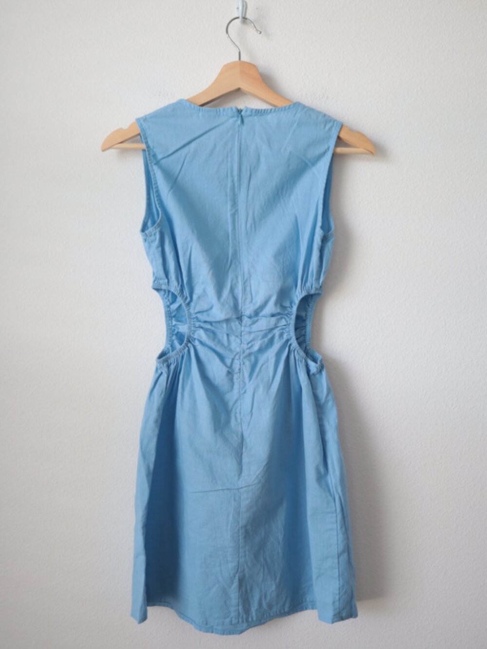 Cotton Waist Cutout Ruched Dress | S - Picture 4 of 6